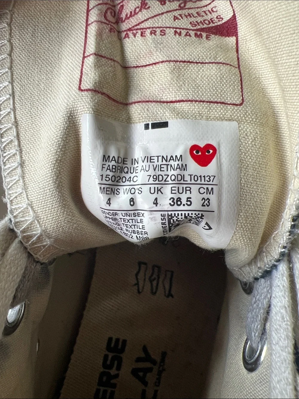 Comme des Garcons hightop converse